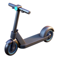 enchanting retro Modern electric scooter, sleek black design, digital display, soft lighting, side view, render, isolateon transparent background,high-resolution product photography museum quality png