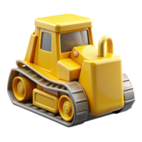 mesmerizing energetic organic Yellow bulldozer, detailetreads, metallic finish, dramatic lighting, render, isolateon transparent background,high-resolution product photography detailed png