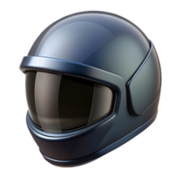 nostalgic enchanting Black motorcycle helmet, visor down, glossy finish, studio lighting, front view, render, isolateon transparent background,high-resolution product photography original png