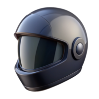 mysterious beautiful Black motorcycle helmet, visor down, glossy finish, studio lighting, front view, render, isolateon transparent background,high-resolution product photography original png