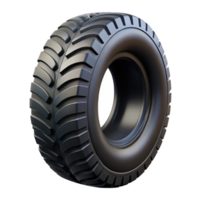 dramatic distinctive Black rubber tire, detailetreapattern, soft lighting, side view, render, isolateon transparent background,high-resolution product photography png