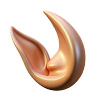 dramatic memorable A single, pointeelf ear, elongateanelegant, realistic skin texture, studio lighting, side view, photorealistic, isolateon transparent background,high-resolution product photography png