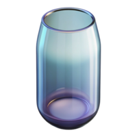 fascinating elegant Glass vase, simple cylindrical shape, clear glass, studio lighting, side view, isolateon transparent background,high-resolution product photography 8K png
