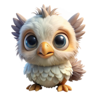 fascinating exemplary A fluffy baby griffin with downy feathers, curious expression, front view, soft lighting, photorealistic, isolateon transparent background,high-resolution product photography png