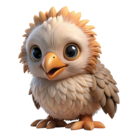 rare futuristic A fluffy baby griffin with downy feathers, curious expression, front view, soft lighting, photorealistic, isolateon transparent background,high-resolution product photography top-tier png