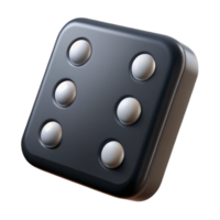 breathtaking coveteSingle domino tile with five anthree pips, black with white pips, matte finish, studio lighting, top-down view, isolateon transparent background,high-resolution product photography png