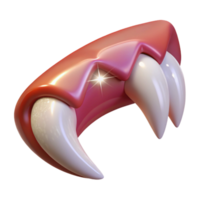 passionate vibrant A sparkling vampire fang, long ansharp, detaileenamel, soft lighting, side view, hyperrealistic, isolateon transparent background,high-resolution product photography perfect clarity png