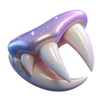 serene iconic A sparkling vampire fang, long ansharp, detaileenamel, soft lighting, side view, hyperrealistic, isolateon transparent background,high-resolution product photography png
