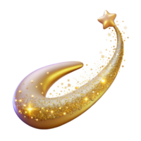 whimsical beautiful A shimmering fairy dust trail, glittering particles, soft lighting, curvepath, ethereal style, isolateon transparent background,high-resolution product photography crisp png