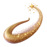 gorgeous unparalleleA shimmering fairy dust trail, glittering particles, soft lighting, curvepath, ethereal style, isolateon transparent background,high-resolution product photography png