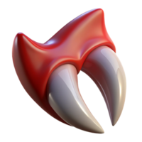 alluring industrial A single, glistening vampire fang, sharp point, realistic texture, dramatic lighting, side view, render, isolateon transparent background,high-resolution product photography crisp png