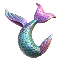 enchanting bolindustrial An ornate mermaitail with iridescent scales, flowing fins, realistic texture, studio lighting, render, isolateon transparent background,high-resolution product photography 8K png