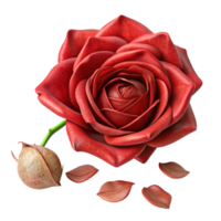 glorious playful abstract Witherererose, driepetals, brittle texture, soft lighting, top-down view, photorealistic, isolateon transparent background,high-resolution product photography studio quality png