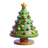 sumptuous art deco Small, tabletop Christmas tree decoratewith miniature ornaments, soft lighting, isolateon transparent background,high-resolution product photography precision png
