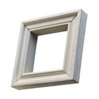 dazzling bolrustic Square frame, white paintewood, distressefinish, studio lighting, studio photography, isolateon transparent background,high-resolution product photography elite png