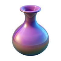 rare organic Small buvase, coloreglass, translucent, soft lighting, front view, studio photography, isolateon transparent background,high-resolution product photography handcrafted png