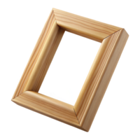 striking dramatic bohemian Simple wooden frame, natural pine, matte finish, soft lighting, side view, studio photography, isolateon transparent background,high-resolution product photography authentic png