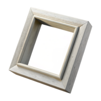 mysterious immaculate Square frame, white paintewood, distressefinish, studio lighting, studio photography, isolateon transparent background,high-resolution product photography sharp png