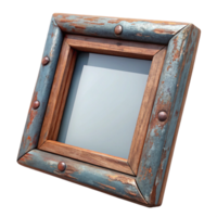 radiant abstract Rustic wooden frame, distressepaint, chippeedges, matte finish, soft lighting, studio photography, isolateon transparent background,high-resolution product photography genuine png