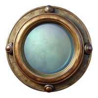 majestic organic Circular vintage frame, tarnishebrass, agepatina, soft lighting, front view, studio photography, isolateon transparent background,high-resolution product photography top-tier png