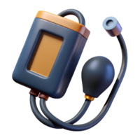 calm exquisite Bloopressure monitor with digital display, inflatable cuff, black tubing, front view, soft lighting, render, isolateon transparent background,high-resolution product photography genuine png