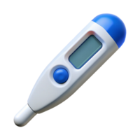 hypnotic energetic surreal Thermometer with digital display, flexible tip, white plastic body, soft lighting, render, isolateon transparent background,high-resolution product photography original png