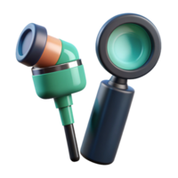 quintessential minimalist Otoscope with illuminatehead, magnifying lens, disposable specula, studio lighting, render, isolateon transparent background,high-resolution product photography fine detail png