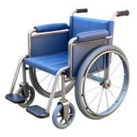 serene calm minimalist Wheelchair with foldable frame, paddeseat, footrests, rear wheels, studio lighting, render, isolateon transparent background,high-resolution product photography handcrafted png