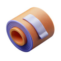 extraordinary bohemian Bandage roll with sterile gauze, adhesive edges, rolletightly, studio lighting, front view, render, isolateon transparent background,high-resolution product photography genuine png
