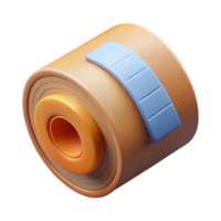 tranquil radiant Bandage roll with sterile gauze, adhesive edges, rolletightly, studio lighting, front view, render, isolateon transparent background,high-resolution product photography refined png