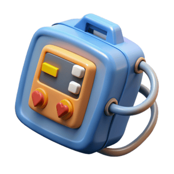 parfait traditionnel défibrillateur avec pagaies, numérique afficher, Puissance bouton, studio éclairage, rendre, isoler transparent arrière-plan, haute résolution produit la photographie artisan png