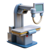 dramatic splendiX-ray machine with adjustable arm, digital display, control panel, studio lighting, side view, render, isolateon transparent background,high-resolution product photography luxury png