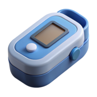 rare creative Pulse oximeter with digital display, finger clip sensor, studio lighting, front view, render, isolateon transparent background,high-resolution product photography gallery standard png