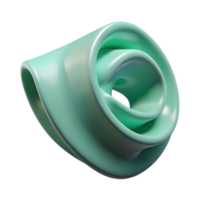 glorious distinctive A single, tightly rollejade face mask sheet, showing texture anfolds, soft lighting, top-down view, isolateon transparent background,high-resolution product photography png