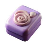 energetic glorious A bar of lavender soap with delicate swirling patterns, matte finish, soft lighting, isolateon transparent background,high-resolution product photography expertly shot png