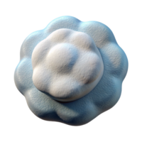 remarkable industrial A single cotton pawith a texturesurface, slightly damp, studio lighting, top-down view, isolateon transparent background,high-resolution product photography sharp png