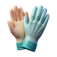 joyful wonderful Surgical gloves, sterile latex, texturesurface, rollecuff, studio lighting, front view, photorealistic, isolateon transparent background,high-resolution product photography flawless png