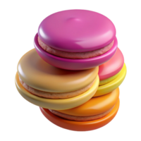 iconic bohemian A logo resembling a stack of colorful macarons, realistic textures, soft lighting, isolateon transparent background,high-resolution product photography sharp png