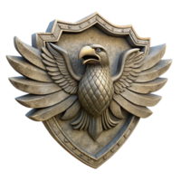 beautiful elegant Intricately carvestone logo depicting an eagle, weatheretexture, dramatic lighting, isolateon transparent background,high-resolution product photography fine detail png