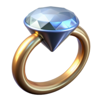 fascinating bohemian Sparkling diamonring logo with intricate setting, reflective finish, studio lighting, top view, with transparent background,high-resolution product photography impeccable png