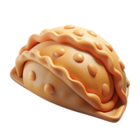 impressive dramatic coastal Calzone, foldepizza dough, visible steam, studio lighting, front view, isolateon transparent background,high-resolution product photography exclusive png