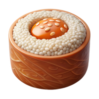 tranquil fascinating California roll, sesame seeds, visible crab meat, studio lighting, front view, isolateon transparent background,high-resolution product photography impeccable png
