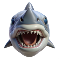 notable baroque Close-up of a shark's mouth with rows of sharp teeth, dramatic lighting, front view, hyperrealistic, studio photography, isolateon transparent background, ultra HD png