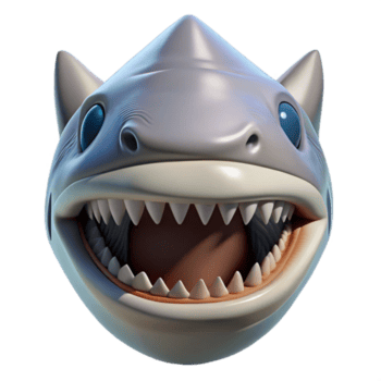 memorabile mezzo secolo avvicinamento di un' di squalo bocca con righe di acuto denti, drammatico illuminazione, davanti Visualizza, iperrealistico, studio fotografia, isolare trasparente sfondo, raffinato png