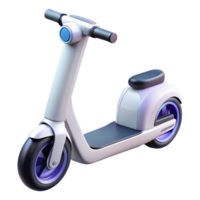 mysterious majestic Modern electric scooter, sleek white design, digital display, studio lighting, side view, render, isolateon transparent background,high-resolution product photography ultra HD png