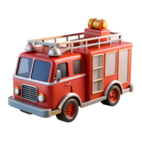 mesmerizing coastal Classic refire truck, extending ladder, flashing lights, studio lighting, render, isolateon transparent background,high-resolution product photography 8K png