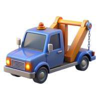 playful majestic Tow truck, flashing lights, extendetow hook, studio lighting, render, isolateon transparent background,high-resolution product photography handcrafted png