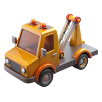 tranquil fascinating Tow truck, flashing lights, extendetow hook, studio lighting, render, isolateon transparent background,high-resolution product photography flawless png