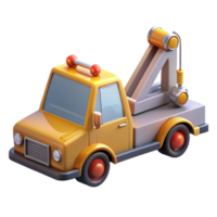 pristine harmonious traditional Tow truck, flashing lights, extendetow hook, studio lighting, render, isolateon transparent background,high-resolution product photography ultra HD png