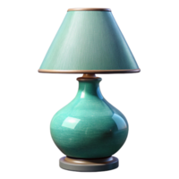 spectacular passionate coastal Ceramic table lamp, glazeturquoise finish, texturebase, soft ambient lighting, isolateon transparent background,high-resolution product photography precision png